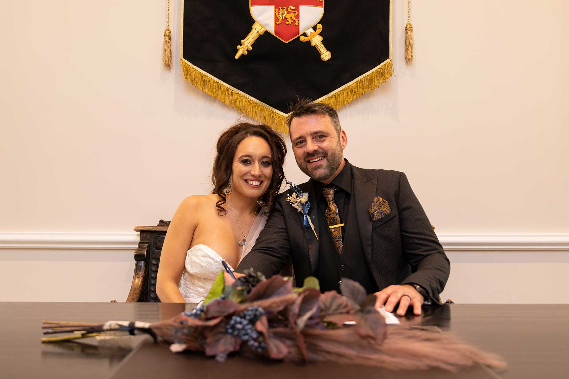 Couple on Wedding Day
